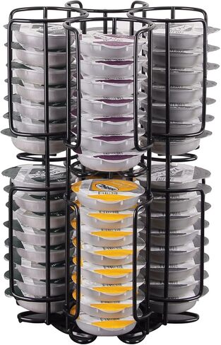 Cocktail Pod Holder for Bartesian, Storage Carousel for Bartesian Cocktail Capsules, Black Metal Coffee Pod Holder, 360-Degree Rotation, Holds up to 40 Cocktail Pods in Saudi Arabia