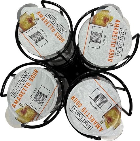 Cocktail Pod Holder for Bartesian, Storage Carousel for Bartesian Cocktail Capsules, Black Metal Coffee Pod Holder, 360-Degree Rotation, Holds up to 40 Cocktail Pods in Saudi Arabia