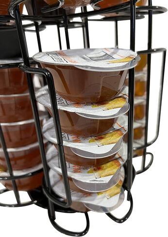 Cocktail Pod Holder for Bartesian, Storage Carousel for Bartesian Cocktail Capsules, Black Metal Coffee Pod Holder, 360-Degree Rotation, Holds up to 40 Cocktail Pods in Saudi Arabia