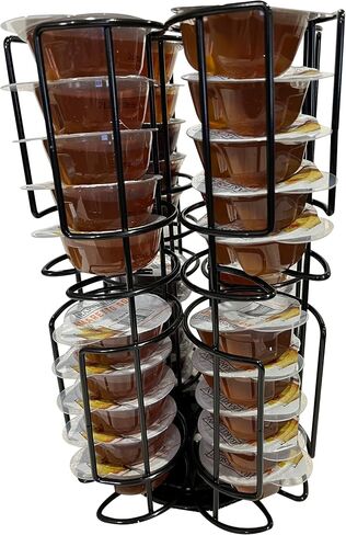 Cocktail Pod Holder for Bartesian, Storage Carousel for Bartesian Cocktail Capsules, Black Metal Coffee Pod Holder, 360-Degree Rotation, Holds up to 40 Cocktail Pods in Saudi Arabia