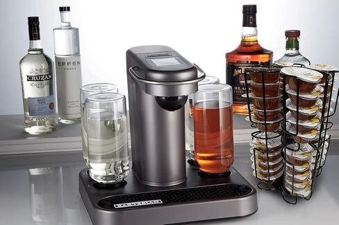 Cocktail Pod Holder for Bartesian, Storage Carousel for Bartesian Cocktail Capsules, Black Metal Coffee Pod Holder, 360-Degree Rotation, Holds up to 40 Cocktail Pods in Saudi Arabia