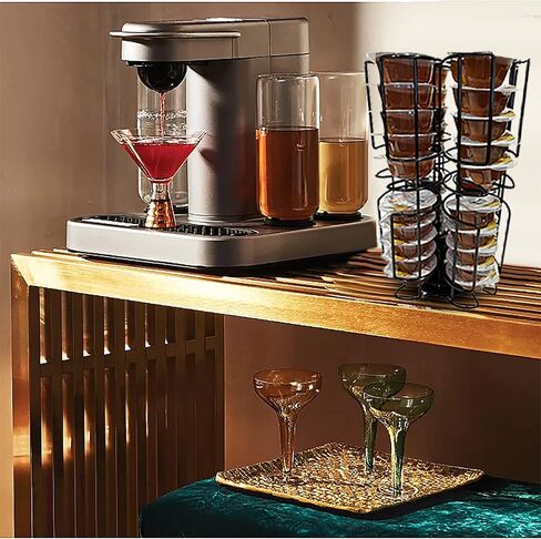 Cocktail Pod Holder for Bartesian, Storage Carousel for Bartesian Cocktail Capsules, Black Metal Coffee Pod Holder, 360-Degree Rotation, Holds up to 40 Cocktail Pods in Saudi Arabia