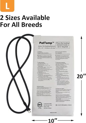 Pet Bed Warmer, Compact Heating Pad Insert for Cat Dog Beds, Turn Any Pet Bed Into a Heated Pet Bed, Waterproof Heated Bed Mat with Chew-Resistant Cord, Safe and Warm (M:9'' x 9'') in Kuwait