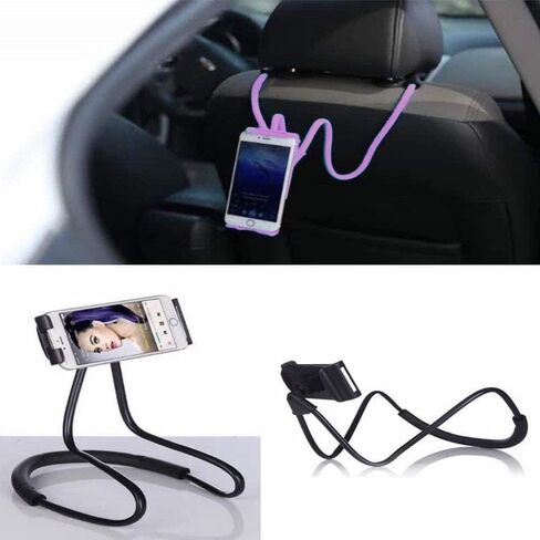 حامل الهاتف الخليوي Lazy Gooseneck، حامل عالمي للهاتف المحمول، دعامة كسولة، حامل هاتف للرقبة يدور 360 درجة، حامل مرن DIY مع وظائف متعددة (أسود) in Saudi Arabia
