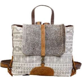 Myra Bag Virtuoso Upcycled Canvas & Cowhide Leather Backpack S-1277