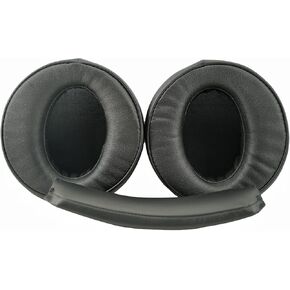 Ear Pads Replacement Cushions Cover with Headband for Sony MDR-XB950BT, MDR-XB950N1, MDR-XB950B1, MDR-XB950AP, MDR-XB950/H Wireless Headphones-Protein Leather Black