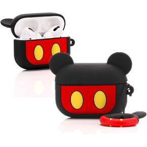 Airpods Pro Silicone Case Funny Cover Compatible for Apple Airpods Pro[3D Cartoon Pattern][Designed for Kids Girl and Boys] (Mickey)