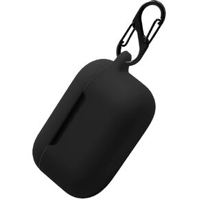 Geiomoo Silicone Case Compatible with Echo Buds 2nd Gen, Scratch Resistant Carrying Cover with Carabiner (Black)