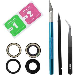 2Pcs(1 Set) Max Sapphire Rear Back Camera Glass Lens Replacement for iPhone 13,iPhone 13 Mini with Preinstalled Adhesive +Repair Toolkit
