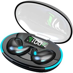 Invisible Sleep Wireless Earphone, Ipx5 Waterproof Bluetooth Earbuds, Lightweight Sleep Headphones Bluetooth 5.3, Painless Invisible Sleep Earphones for Sensitive Sleeper, Long Battery Life (black)
