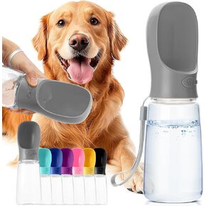Mr. Pen- Dog Water Bottle, 19 oz, Large, Grey, Portable Dog Water Bottle Dispenser, Dog Travel Water Bottle, Travel Dog Water Bottle Portable Water Bottle for Dogs On The Go, Pet Water Bottle