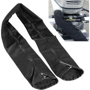 48'' Long Black Zippered Rigging Sleeve Design for Protect Trolling Motor Cable with Zipper,Organized Cable Management