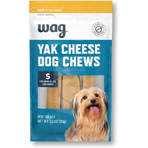Amazon Brand - Wag Yak Cheese Dog Chews, for Medium Size Dogs, 15-35 lbs, 3 Count, 6.9 oz