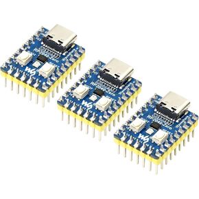 Waveshare RP2040-Zero with Pre-soldered Header High-Performance Pico-Like MCU Board Based On Raspberry Pi Microcontroller RP2040 Castellated Module Allows Soldering Direct to Carrier Boards-3pcs