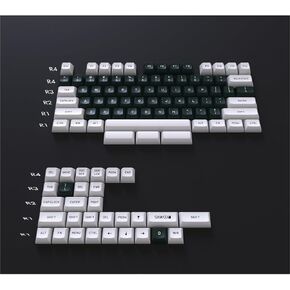 PBT Doubleshot 60/64/68/84 Custom Keyboard Keycap,Cherry Profile Compatible with Cherry Gateron Kailh MX Switch Mechanical Keyboard (White Grey)