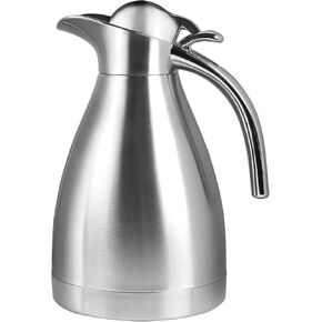 34 oz Food-grade Stainless Steel Thermal Carafe/Double Walled Vacuum Insulated Coffee Pot with Press Button Top, 12+ Hrs Heat&Cold Retention for Coffee,Tea,Beverage etc (1.0L)