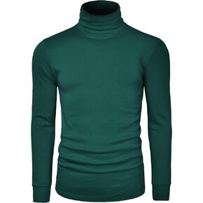 LE VONFORT Mens Turtleneck Long Sleeve T Shirts Slim Fit Thermal Undershirt Lightweight Pullover