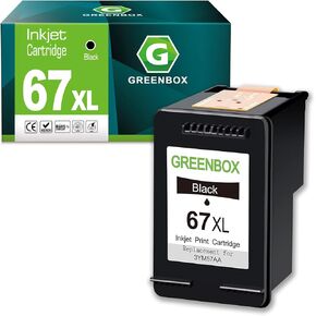 GREENBOX Remanufactured 67XL Black High-Yield Ink Cartridge Replacement for 67 XL 67XL for DeskJet 1255, 2700, 4100 Series, Envy 6000, 6400 Series Printer (1 Pack)