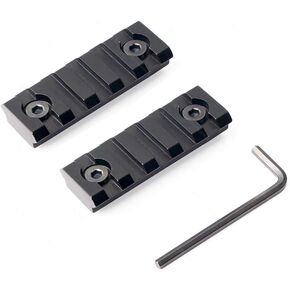 2pcs 55mm Leghth Picatinny Rail Mount Base 20mm-21mm Width Mount Rail 5 Slots Picatinny Mount Rail for Scope,Dotsight,Flashlight Installation