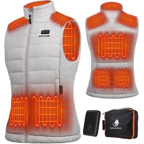 SNOW LEOPARD Women’s Heated Vest with Battery Pack Included 7.4V / 160000mAh, Lightweight Electric Vest