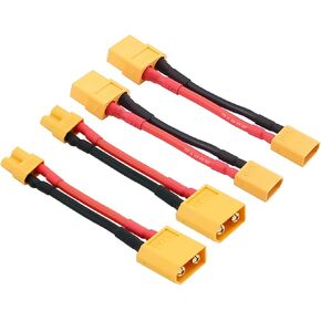 4pcs XT60 to XT30 Male Female RC Connector Adapter with 16awg 2inch Wire(E18-4)