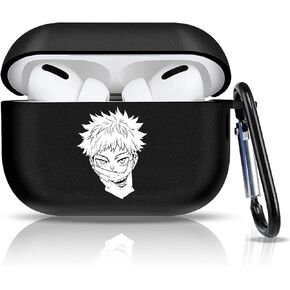 Anime Pattern Design for AirPods Pro 2nd Generation Case Cover with Keychain, Cute Anime Compatible with Airpods pro 2 Case, Full Protective Soft Silicone Shockproof Headphone Case