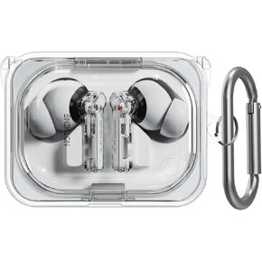 for Nothing Ear (a) Case Cover, Clear Soft TPU Protective Earbuds Case, Only Compatible with Nothing Ear (a), Headphones Charging Case with Carabiner Accessories