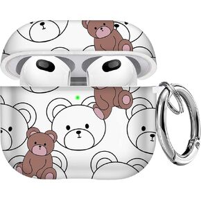 Valkit for AirPods 3 Case Cover for Airpods 3nd Generation Silicone Protective Case Cool Cartoon Skin Portable & Shockproof Design for Women Girls with Cleaner Kit for Apple Airpods 3 Charging Case