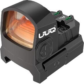 UUQ Mini Reflex RMS/RMSc Red Dot Sight with Fiber Optics,2MOA,10 Brightness Adjustments Motion Awake Red Dot Scope for Rifles, Pistols and Shotguns,Suitable for RMSc and 20mm Picatinny Rail