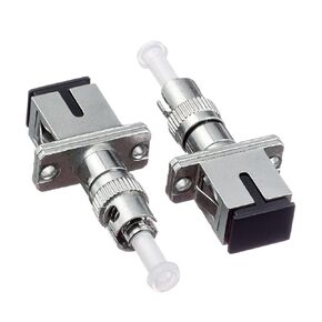 2pcs SC to ST Adapter, Multimode OM3 50/125um SC/UPC Female to ST/UPC Male Simplex Hybrid Optical Fiber Adapter Connector