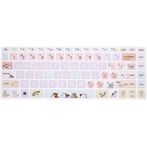 Silicone Keyboard Cover Skin for HP Envy 13.3" 13-AD010NR 13-AD120NR 13-AD065NR Touch-Screen Laptop,Little Cat