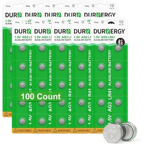LR41 Batteries 100 Pack, 384 392 Watch Battery 1.5 Volt Alkaline Battery, AG3 Button Cell Battery