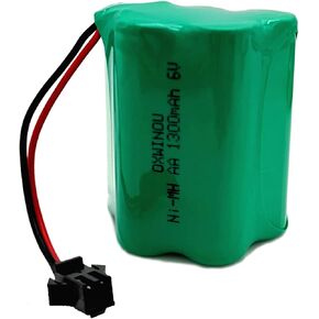 6V 1300mAh Ni-MH AA Rechargeable Battery Pack with SM 2P Plug for Toys, Lighting and Electric Tools SMP AA5SW Outdoor Motion Light (1-Pack)