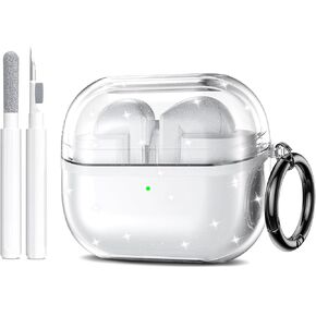 Maxjoy for Samsung Buds Pro 3 case, Silicone Case Compatible for Samsung Galaxy Buds Pro 3 2024 / Galaxy Buds 3 case with Cleaner Kit & Keychain