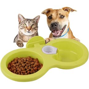 Double Pet Cat Dog Puppy Bowls 9.7 x 3.9 x 1.4in Colorful PP Hanging Pet Food Water Feeder for Crate Cage Small(Blue)