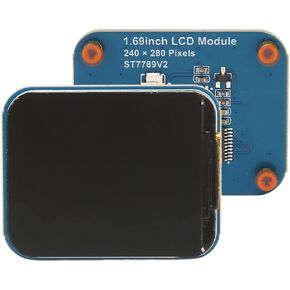 Zyyini 1.69inch LCD Display Module, 240x280 Resolution 4 Wire SPI Interface 262K Colors LCD Module for Raspberry for STM32