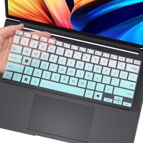 Keyboard Cover Skin for 2024 ASUS VivoBook M5406 S5406 Laptop Protective Keyboard Cover Skin-Gradient Mint