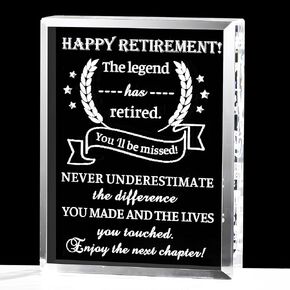Movdyka Coworker Leaving Gifts for Women Men Laser Etched Glass Plaque Retirement Gifts for Coworkers, Going Away Appreciation Farewell Coworker Goodbey Gifts Ideas for Colleagues