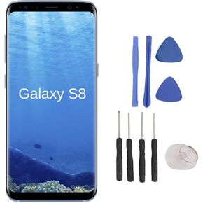 Organic Screen Replacement for Galaxy S8, Galaxy S8 Frame, Digitizer Assembly with Frame Repair Tools for Galaxy S8 Mobile Phones