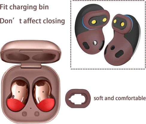 8 أزواج من أغطية الأذن السيليكون البديلة لسماعات Galaxy Buds Live وملحقات رؤوس الأذن المضادة للانزلاق المتوافقة مع Samsung Galaxy Buds Live in Kuwait