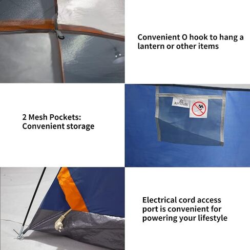 ASFANES Tents for Camping 2/4/6 Person Camping Dome Tent, Waterproof,Spacious, Lightweight Portable Backpacking Tent for Outdoor Camping/Hiking in Kuwait