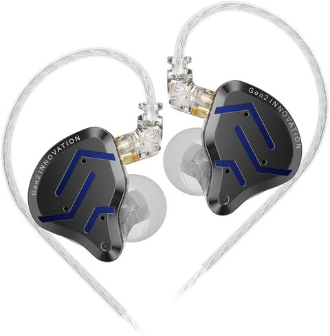 KZ ZSN Pro 2 IEM، شاشات HiFi KZ داخل الأذن، سماعات أذن سلكية KZ مع برامج تشغيل هجينة 1ba 1dd، سماعات أذن للموسيقيين عالية الدقة مع كابل خالٍ من التشابك للألعاب (مع ميكروفون، أصفر) in Saudi Arabia