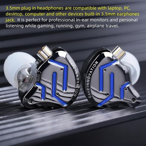 KZ ZSN Pro 2 IEM، شاشات HiFi KZ داخل الأذن، سماعات أذن سلكية KZ مع برامج تشغيل هجينة 1ba 1dd، سماعات أذن للموسيقيين عالية الدقة مع كابل خالٍ من التشابك للألعاب (مع ميكروفون، أصفر) in Kuwait