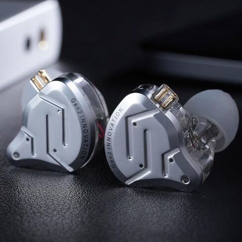 KZ ZSN Pro 2 IEM، شاشات HiFi KZ داخل الأذن، سماعات أذن سلكية KZ مع برامج تشغيل هجينة 1ba 1dd، سماعات أذن للموسيقيين عالية الدقة مع كابل خالٍ من التشابك للألعاب (مع ميكروفون، أصفر) in Kuwait