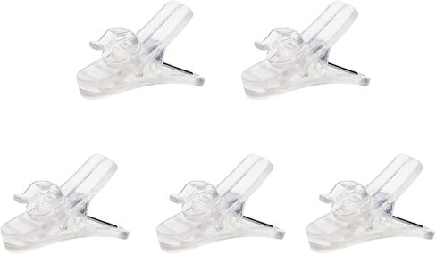 Mini Skater 5Pcs Small Earphone Wire Clip 1in 360 Degree Rotate Headphone Clip Earphone Cable Clothing Clip to Keep Earphone Microphone Cord in Place (Clear) in Saudi Arabia