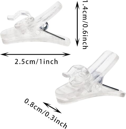 Mini Skater 5Pcs Small Earphone Wire Clip 1in 360 Degree Rotate Headphone Clip Earphone Cable Clothing Clip to Keep Earphone Microphone Cord in Place (Clear) in Saudi Arabia