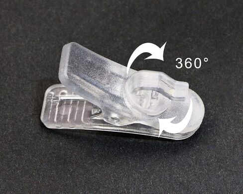 Mini Skater 5Pcs Small Earphone Wire Clip 1in 360 Degree Rotate Headphone Clip Earphone Cable Clothing Clip to Keep Earphone Microphone Cord in Place (Clear) in Saudi Arabia