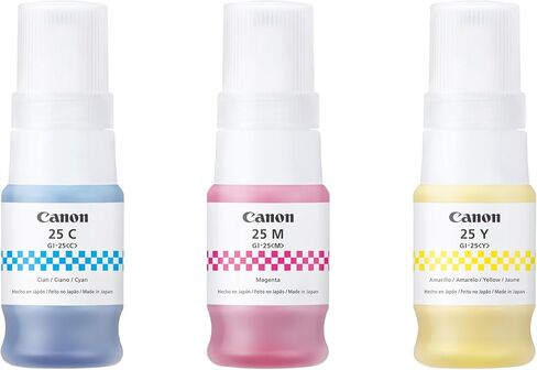 Canon Genuine Ink Bottle GI-25 CMY Pack (Cyan, Magenta and Yellow) in Saudi Arabia