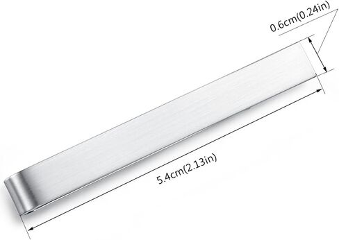 HONEY BEAR Mens Tie Clip Bar Normal Size Steel for Business Wedding Gift 5.4cm in Kuwait