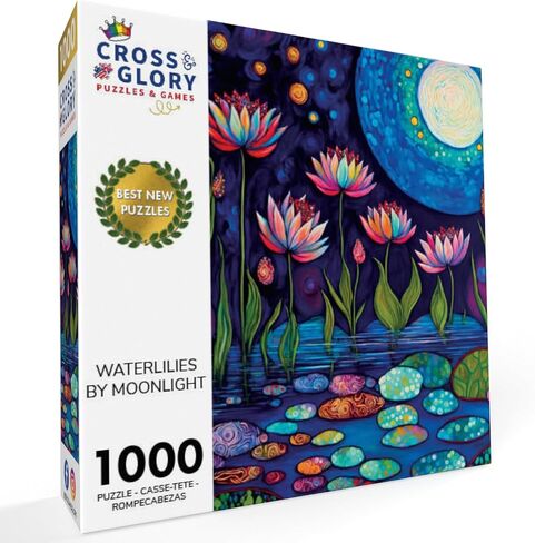 Dragonfly Dreams: Koi & Lilies Adventure من Cross & Glory - أحجية ممتازة مكونة من 1000 قطعة، منشار بانوراما فريد من نوعه بطابع الطبيعة، فن نابض بالحياة وصديق للبيئة، مثالي لعشاق الألغاز in Kuwait